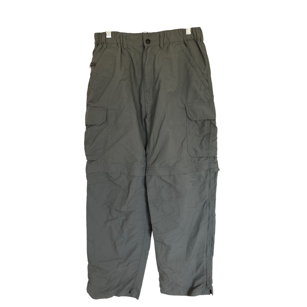 REI Sahara Convertible Cargo Hiking Pants Sage Green Mens Medium 30L Zip Off